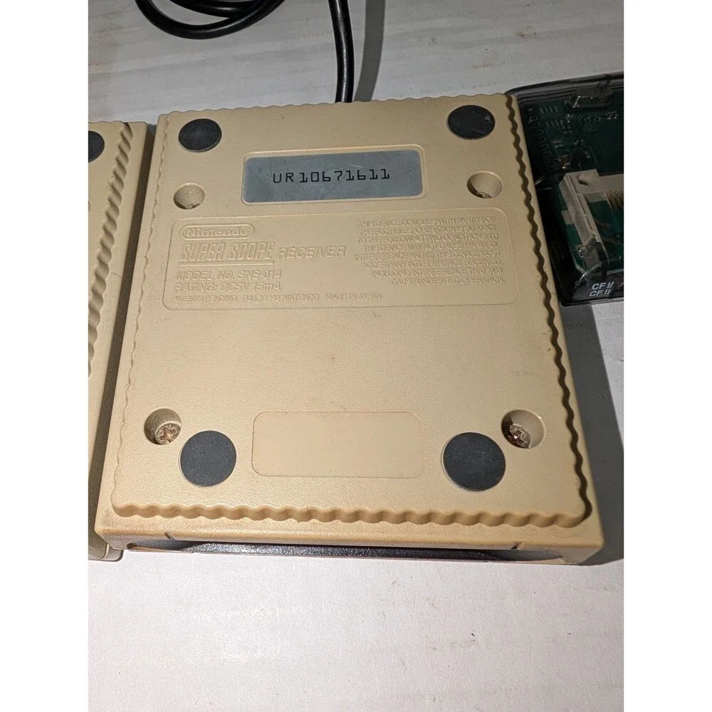 Nintendo Super Scope Receiver SNS-014 SNES Gray Wired Infrared Official OEM